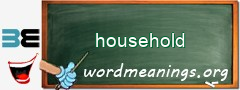 WordMeaning blackboard for household